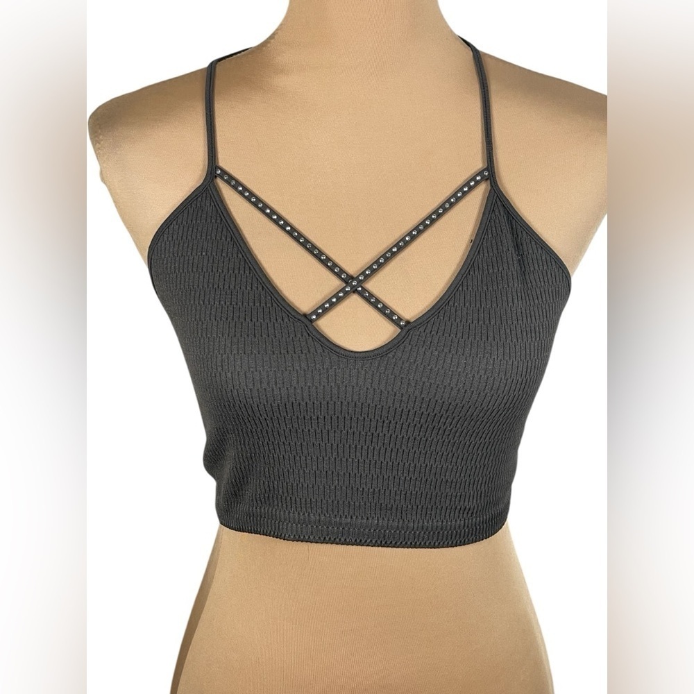 DAYTRIP ~ 🖤Black Strappy Crop Top🖤